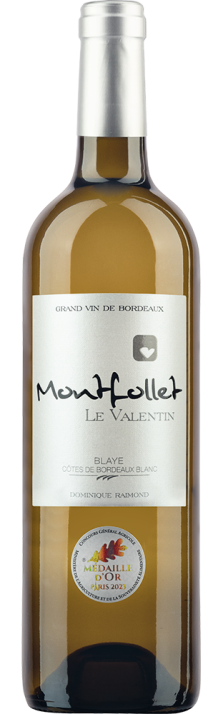 2022 Montfollet Le Valentin Blanc Blaye Côtes de Bordeaux AOC Dominique Raimond 750