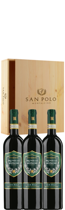 Set Vertical Brunello di Montalcino DOCG Podernovi 1x75cl 2015, 1x75cl 2016, 1x75cl 2017 Poggio San Polo 2250