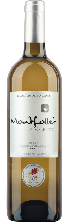 2022 Montfollet Le Valentin Blanc Blaye Côtes de Bordeaux AOC Dominique Raimond 750